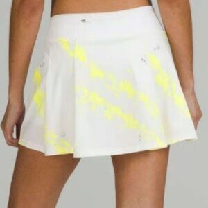 Lululemon Pace Rival Mid-Rise Skirt Size 8 Long Cross Court Wash Electric Lemon